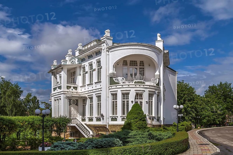 Historical building on the territory of the sanatorium in Kislovodsk, Russia, Europe