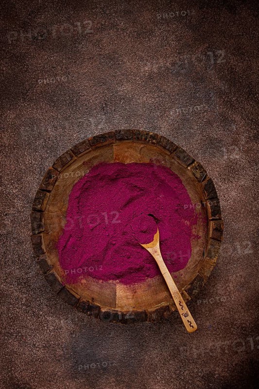 Pitaya powder, dragon fruit, freeze-dried powder, top view, no people