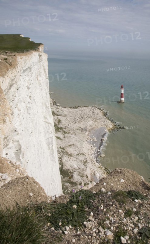 Lighthouse at Beachy Head, Sussex, England, United Kingdom, Europe