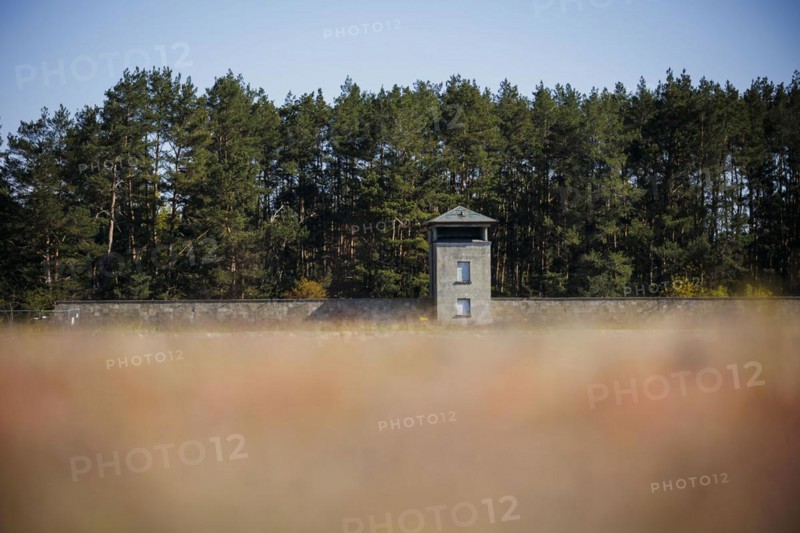 View of a watchtower at the Sachsenhausen concentration camp memorial. Oranienburg, 23.04.2024