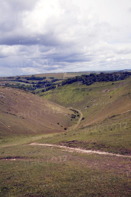 Devil's Dyke chalk dry valley, near Brighton, Sussex, England, United Kingdom, Europe