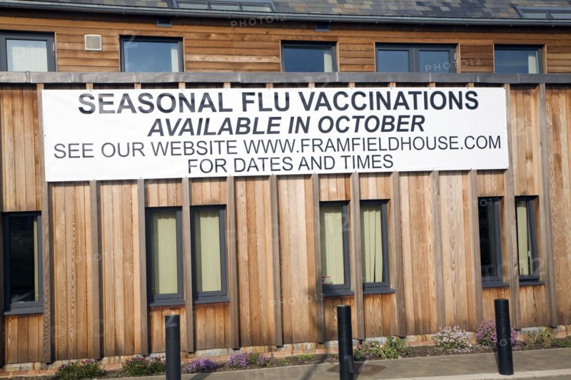 Sign on health centre for seasonal flu vaccinations