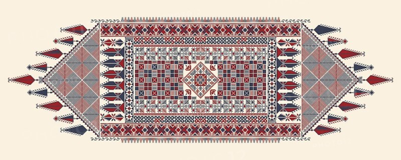 Tatreez, decorative Palestinian embroidery symbol