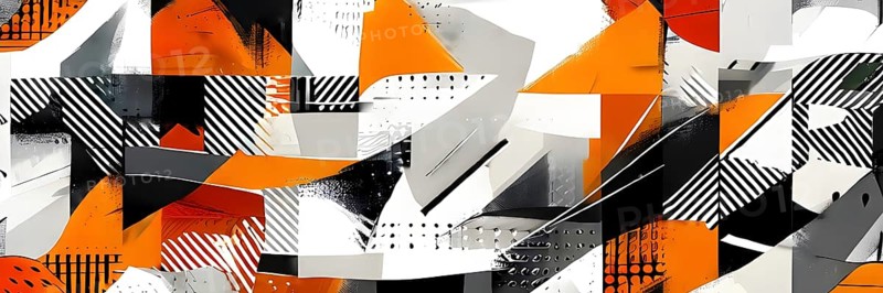 Illustration of an abstract Easter egg design with geometric patterns, bold colors, and a mix of textures, creating a modern and dynamic look, AI generated