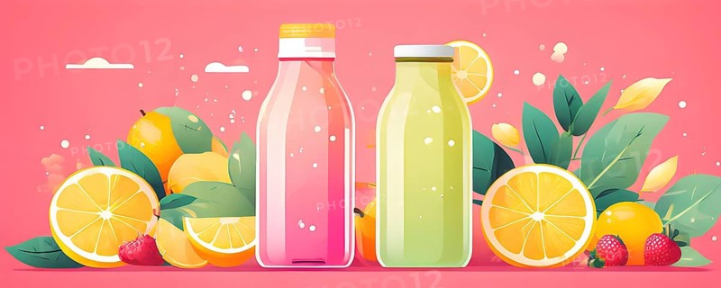 Abstract wallpaper of smoothie surrounded by an assortment of fruits and vegetables, AI generated
