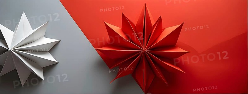 Abstract origami wallpaper illustration, AI generated