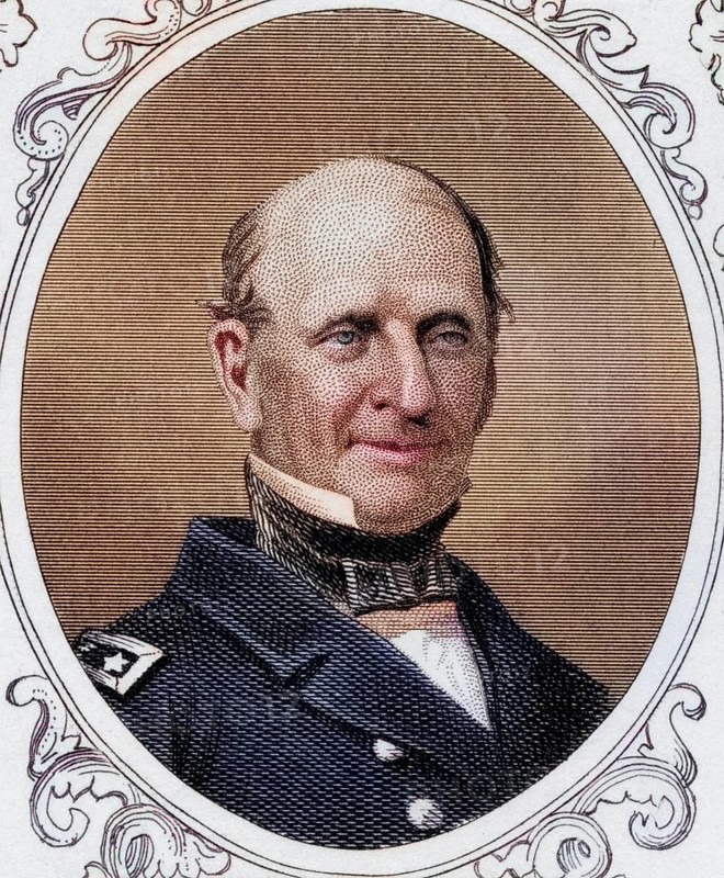 Silas Horton Stringham, 1798-1876, Union naval commander during the American Civil War and Rear Admiral of the US Navy, Historic, digitally restored reproduction from a 19th century original, Record date not stated
