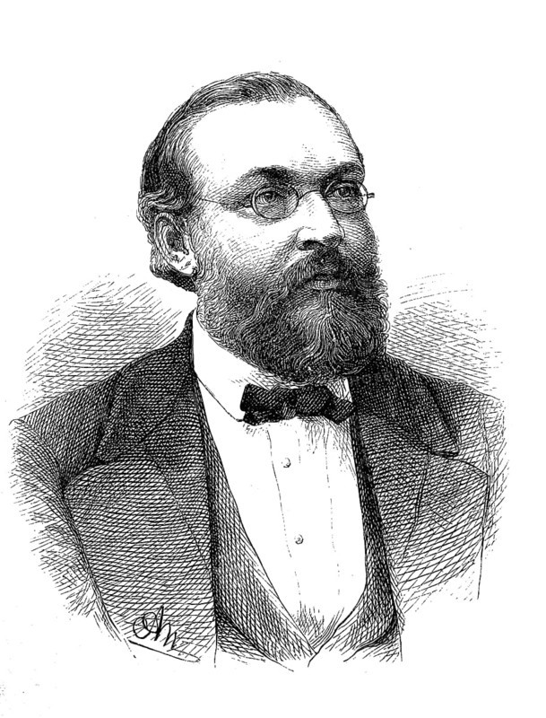 Christian Gottlob Ferdinand Ritter von Hochstetter, 30 April 1829 - 18 July 1884, a German-Austrian geologist, naturalist and explorer, Historical, digital reproduction of an original from the 19th century
