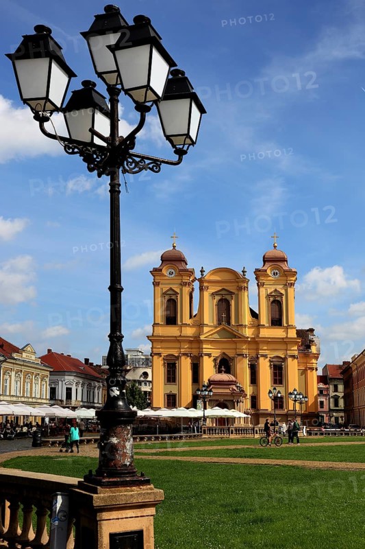 Banat, Timisoara, Timisoara, Old Town, Catholic Cathedral at Piata Unirii, Unification Square, Cathedral Square, Romania, Europe