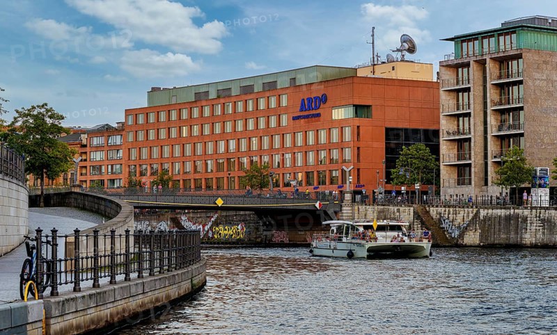 The ARD capital city office on the banks of the Spree in Berlin's government district, Berlin, Germany, Europe