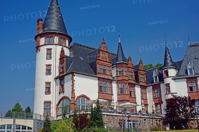 Europe, Germany, Mecklenburg-Western Pomerania, Klink Castle on the Müritz near Waren, castle hotel, built in 1898, Waren, Mecklenburg-Western Pomerania, Germany, Europe