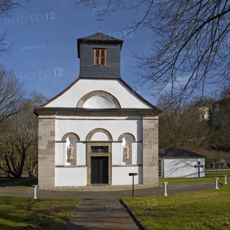 Castle Chapel, Canstein Castle, Marsberg, Sauerland, North Rhine-Westphalia, Germany, Europe