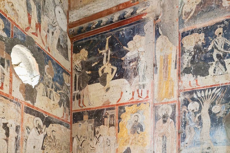 Church of St Gregory of Tigran Honents, Mural frescoes, Ani Archaeological site, Kars, Turkey, Asia