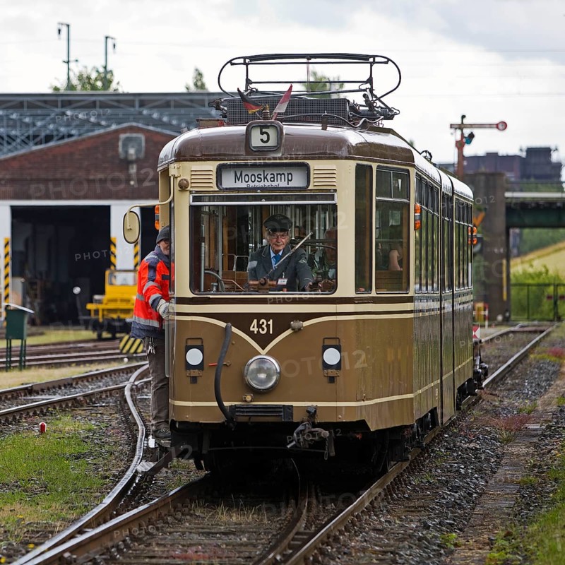 Railcar Hansa Waggon GT4-431 in the local transport museum Dortmumd, Ruhr area, North Rhine-Westphalia, Germany, Europe