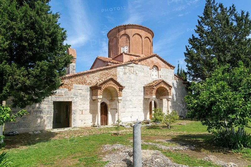 Monastery and Greek Orthodox church of the Virgin Mary, Apollonia Archaeological Park, Pojan, Albania, Europe