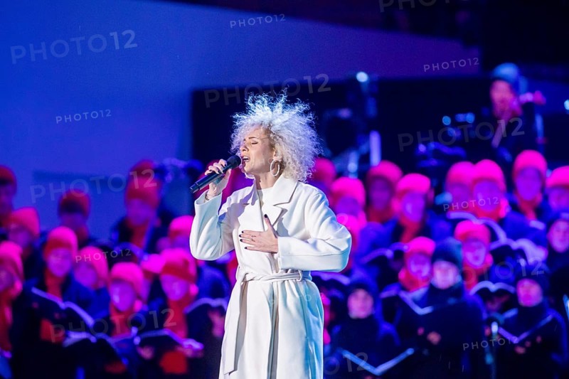When over 25, 000 visitors flock to the Rudolf Harbig Stadium for the big Advent concert just in front of Christmas, the Christmas festivities begin for many Dresdeners. What began in 2015 as part of the celebrations to mark the anniversary of the world-famous Dresdner Kreuzchor choir has now established itself as one of the biggest and most beautiful Christmas events in Germany. Singer Sabrina Weckerlin, Dresden, Saxony, Germany, Europe