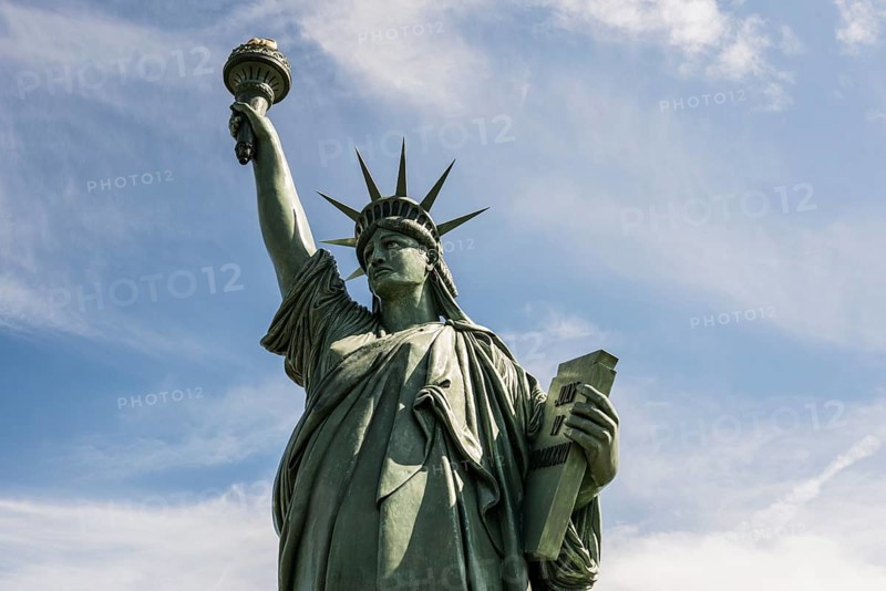 Replica of the Statue of Liberty by Frédéric Auguste Bartholdi, Colmar, Alsace, Bas-Rhin, France, Europe