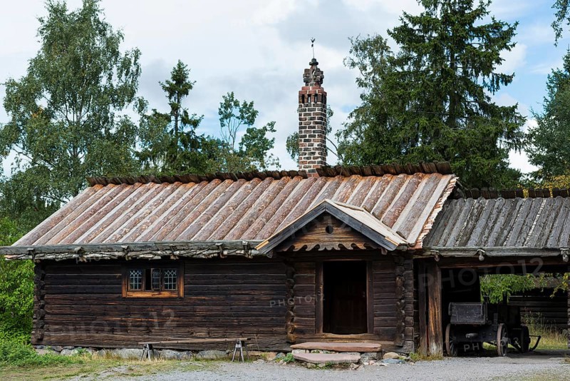 Old Swedish farm shed, wooden house, wood, building, old, farm, farm, cottage, woodshed, country life, historical, Scandinavian, Scandinavia, Sweden, Europe