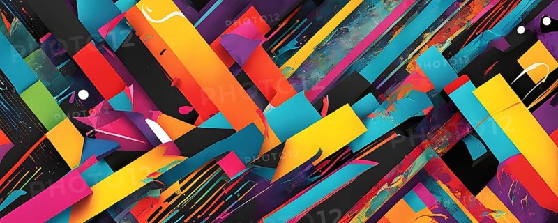 Pop art styled music album illustration featuring abstract crayon patterns and erratic lines in random shapes, AI generated
