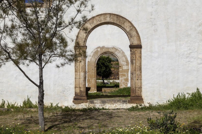 Ruins of the Iglesia Conventual de San Buenaventura, Ruins Convento de Buenaventura, former Franciscan monastery, Betancuria, Fuerteventura, Canary Islands, Spain, Europe