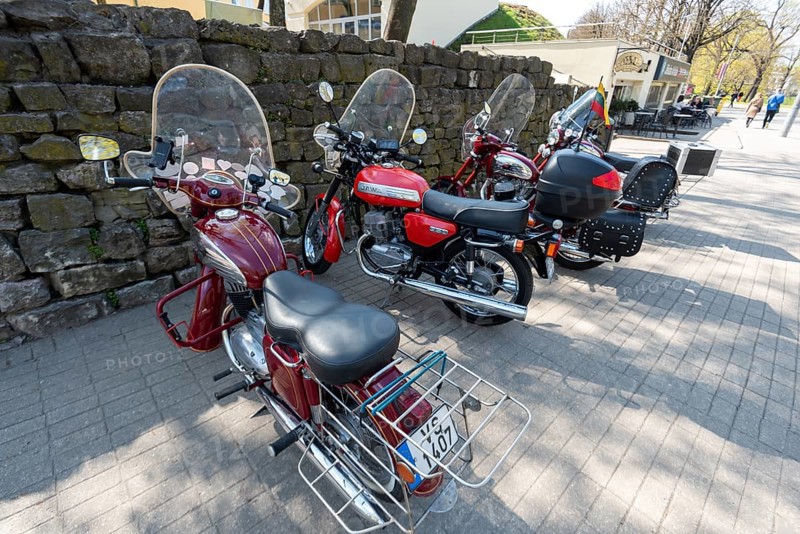 Motorbikes of the cult brand Jawa, Riga, Latvia, Europe