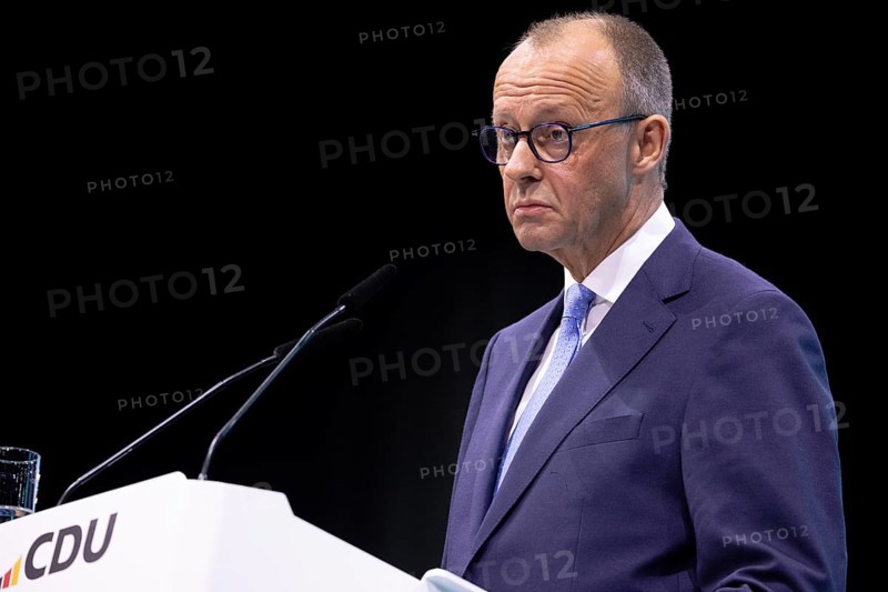 Berlin, Germany, 6 May 2024: Friedrich Merz, Chairman of the Christian Democratic Union of Germany (CDU), speaks during the CDU Germany 2024 party conference, Europe