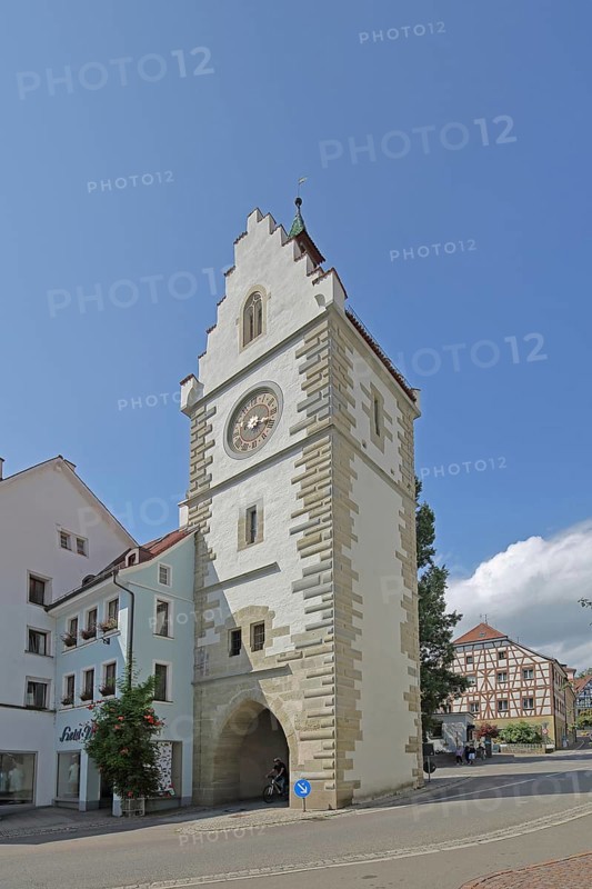 Franciscan gate built in 1494, town gate, town tower, Überlingen, Lake Überlingen, Lake Constance area, Baden-Württemberg, Germany, Europe
