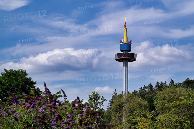 Observation tower, LEGOLAND theme park, Germany, Günzburg, Bavaria, Germany, Europe