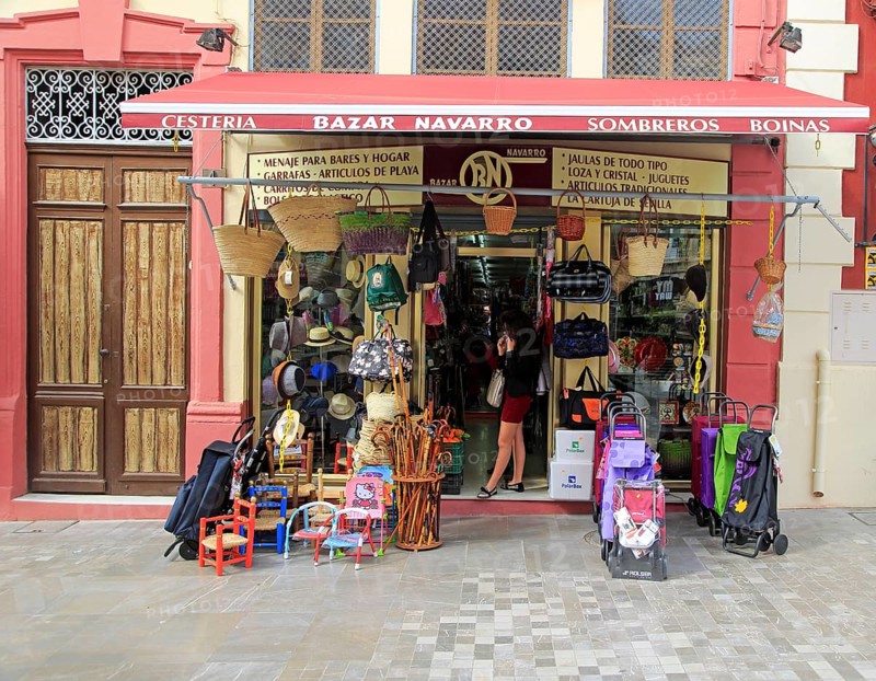 Small shop in city centre of Almeria, Spain, Europe