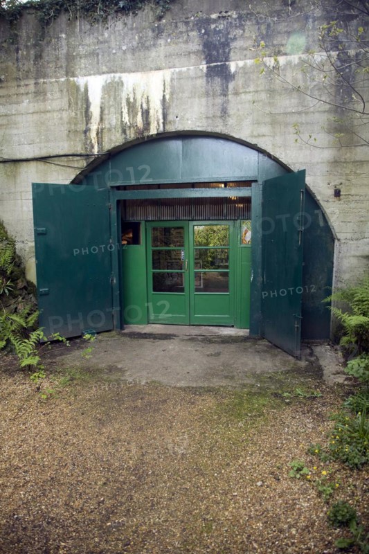 Exit doors German Underground Military hospital, Guernsey, Channel Islands, UK, Europe