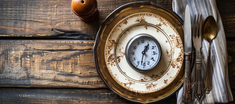 Concept of intermittent fasting for weight loss and dieting, AI generated