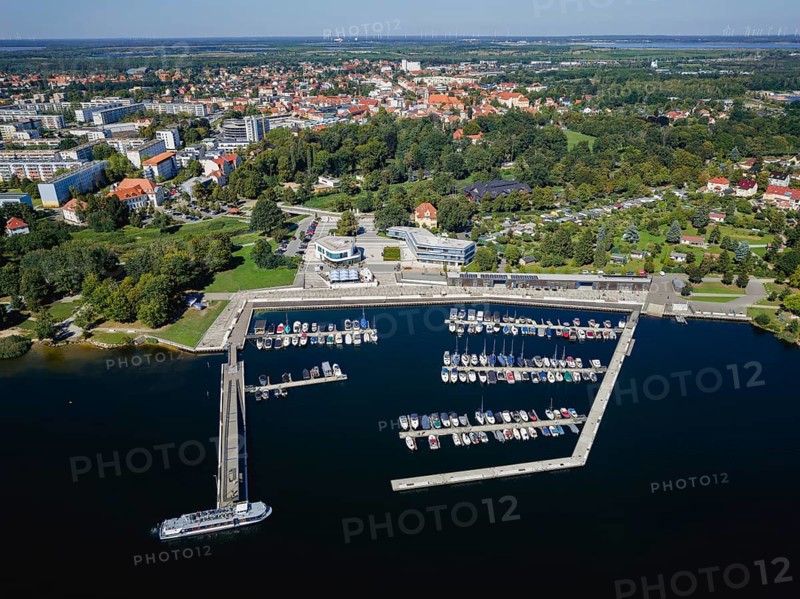 Senftenberg is a town in the south of Brandenburg on the lake of the same name. City harbour, Senftenberg, Brandenburg, Germany, Europe