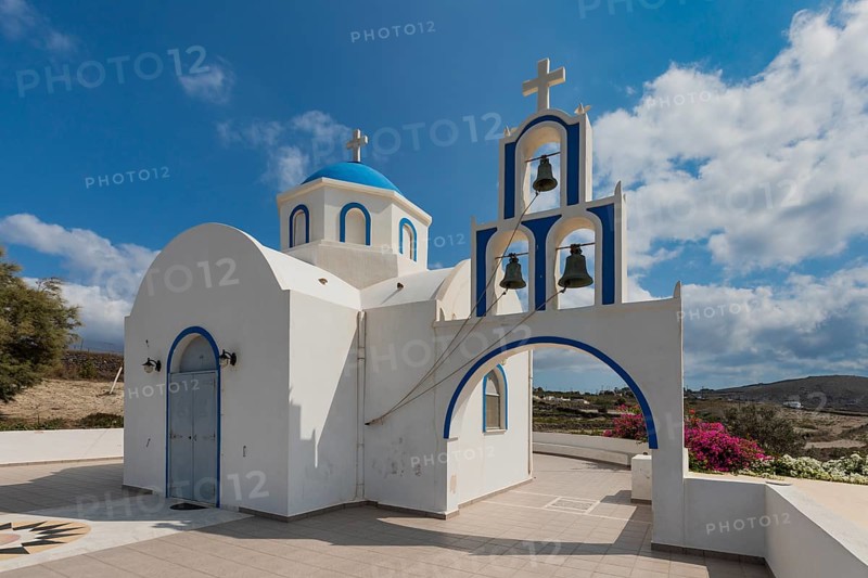 Santorini, St Raphael's Church, in the south of the island, west of Akrotiri, Cyclades, Greece, Europe