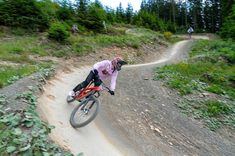 Bikepark Winterberg, on the Kappe mountain, 11 mountain bike downhill trails, in all levels of difficulty, Sauerland, North Rhine-Westphalia, Germany, Europe