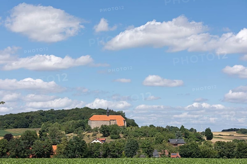 Former monastery church, church, houses, Wittenburg, Elze, Lower Saxony, Germany, Europe