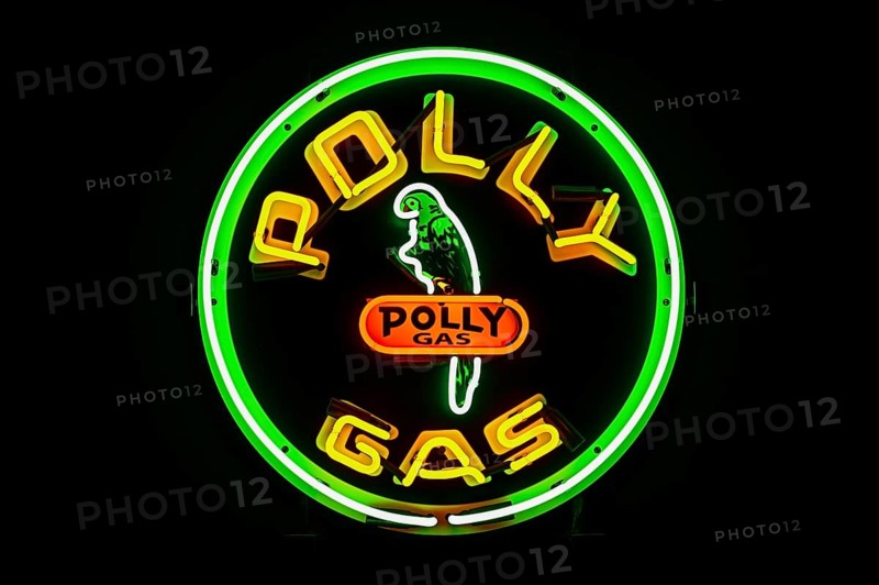 Illuminated advertising Polly Gas