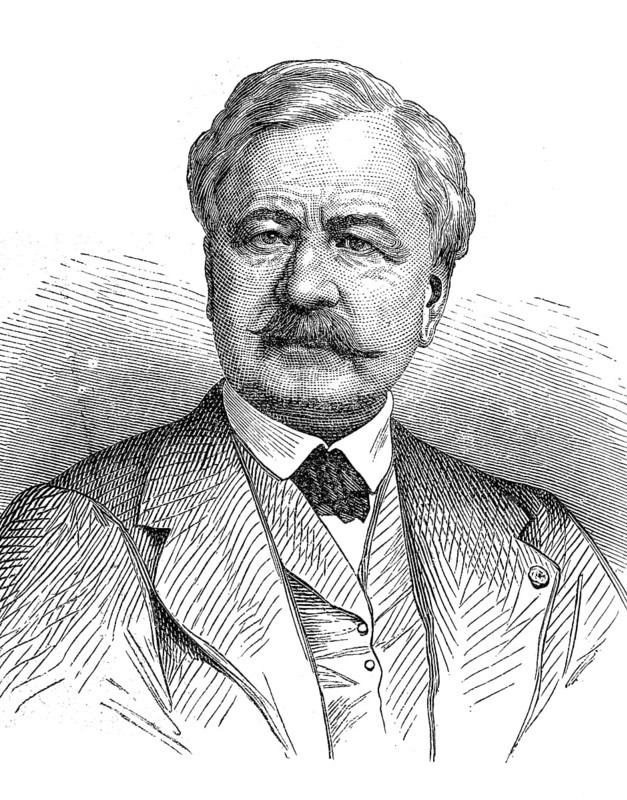 Ferdinand Marie Vicomte de Lesseps, 19 November 1805, 7 December 1894, French diplomat and entrepreneur. He is known as the successful builder of the Suez Canal, Historical, digital reproduction of an original from the 19th century