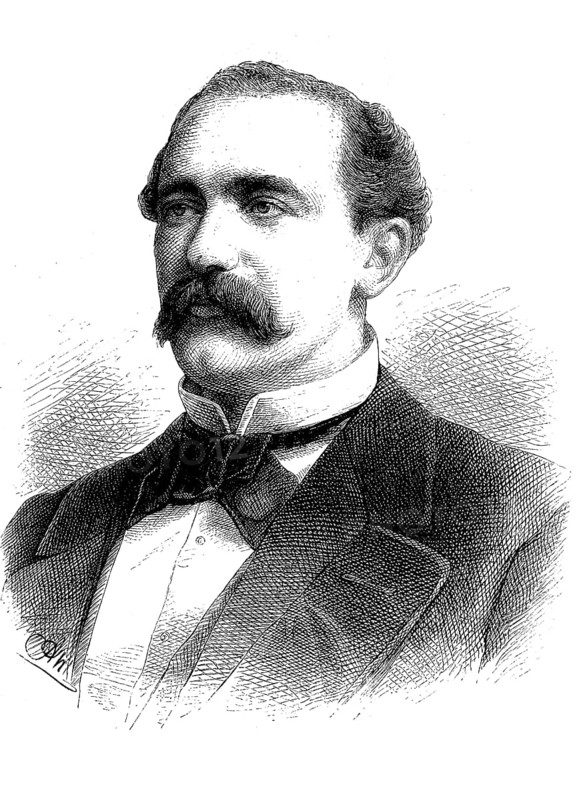 Rudolf Emil Denhardt, 24 March 1845 i- 24 July 1908, a German physician and founder of a psychotherapeutic treatment method for stuttering, Historical, digital reproduction of an original from the 19th century