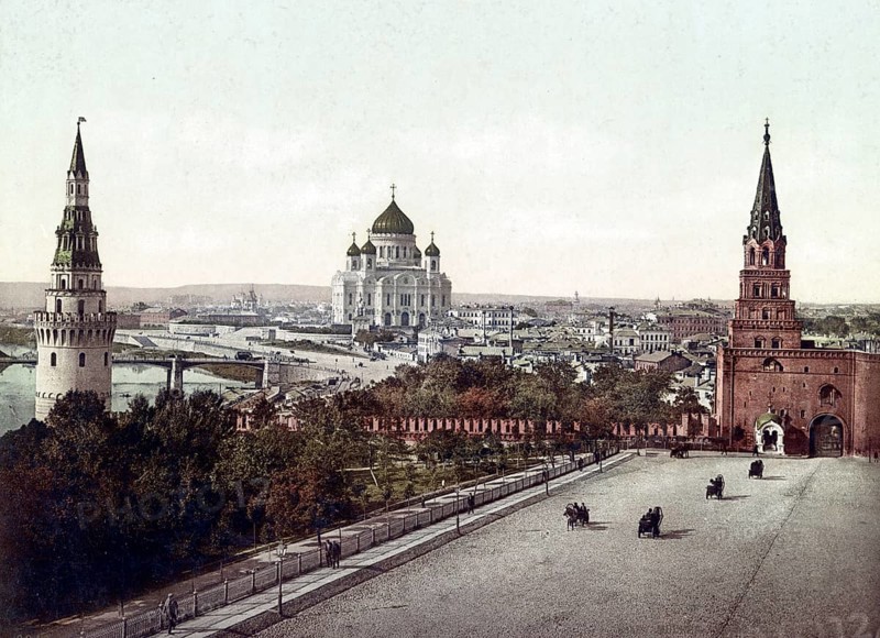 Cathedral of St Saviour, Kremlin, Moscow, Russia, 1890, Historical, digitally restored reproduction from a 19th century original, Record date not stated, Europe
