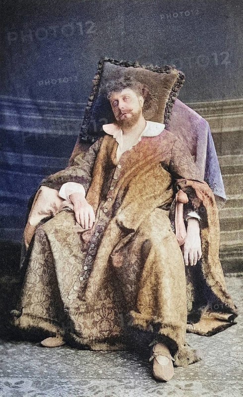 (George) Osmond Tearle (1852-1901) English actor and director and outstanding Shakespearean actor. Here as the King in the historical drama King John by William Shakespeare around 1895, Historic, digitally restored reproduction from a 19th century original, Record date not stated