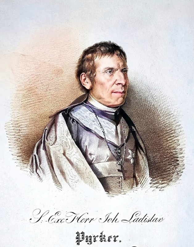 Johann Ladislaus Pyrke, actually Pyrker von Felsö-Eör, (born 2 November 1772 in Nagyláng, Hungary as Johann Pircher, d. December 1847 in Vienna) was an Austrian poet and Roman Catholic bishop, Historical, digitally restored reproduction from a 19th century original, Record date not stated