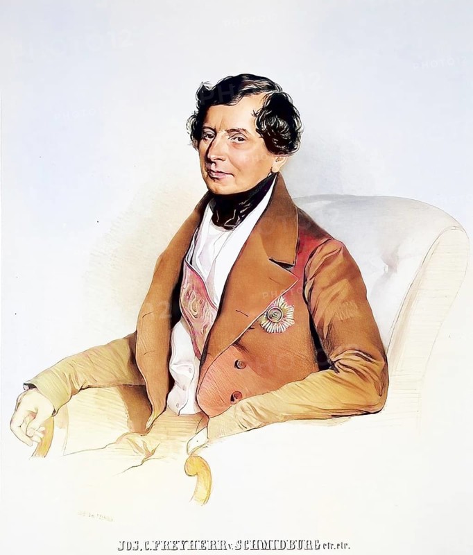 Josef Camillo Freiherr von Schmidburg (1779-1846), Governor of Carinthia, Governor of Illyria, Chamberlain, Privy Councillor, Historical, digitally restored reproduction from a 19th century original, Record date not stated