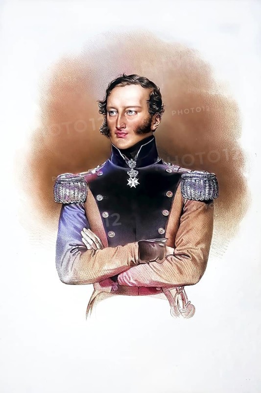 Friedrich Karl Fürst zu Schwarzenberg (born 30 September 1800 in Vienna, died 6 March 1870 in Vienna) was an imperial Austrian major general and writer, Historical, digitally restored reproduction from a 19th century original, Record date not stated