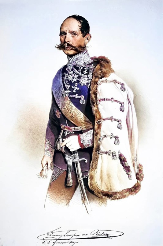 Laurenz Freiherr von Richer (1787-1856), Major General, Privy Cabinet Secretary to Archduke Maria Louise, Historical, digitally restored reproduction from a 19th century original, Record date not stated. Maria Louise, Historical, digitally restored reproduction from a 19th century original, Record date not stated