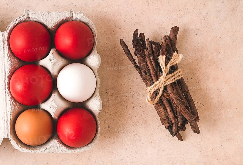 Madder dye, Endro, rhizome for egg coloring, viva magenta color, Easter, Georgia, Asia