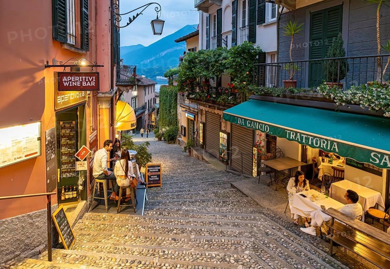 Salita Serbelloni street, Bellagio, Lake Como, Italy, Europe