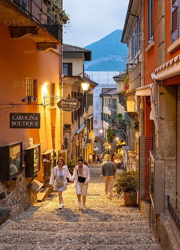 Salita Serbelloni street, Bellagio, Lake Como, Italy, Europe