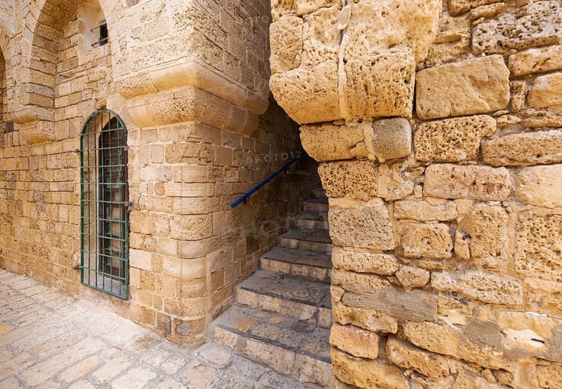 Israel, Tel Aviv Namal Yafo historic Old Jaffa port with art galleries, boutiques and old houses, Asia