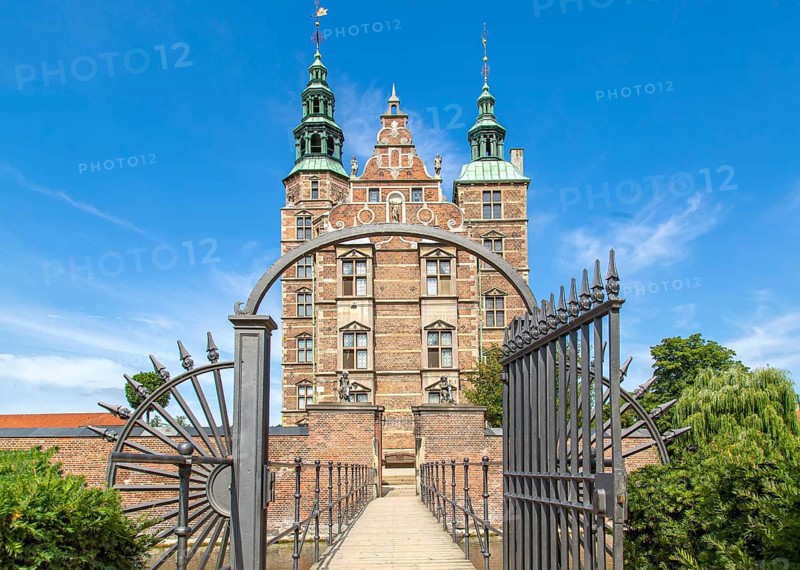 Famous Rosenborg castle, one of the most visited tourist attractions in Copenhagen