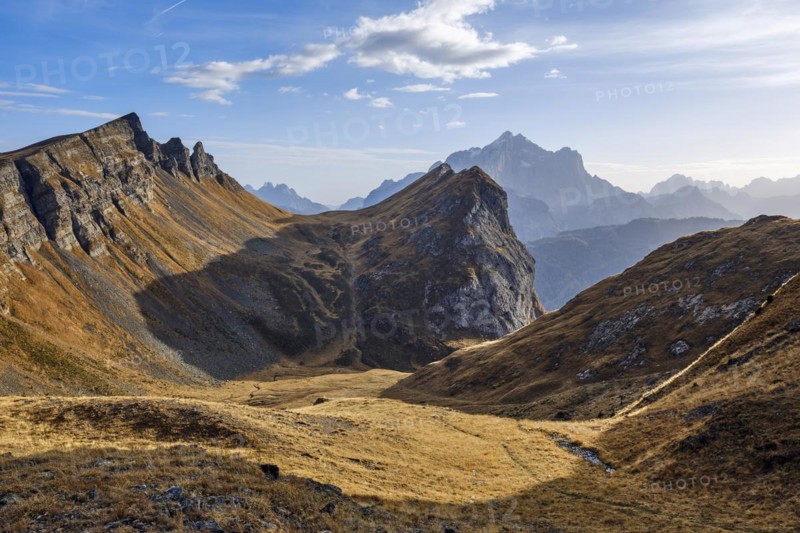 Dolomites in autumn, Mondeval Plateau, Lasso di Giau, Belluno, Italy, Europe